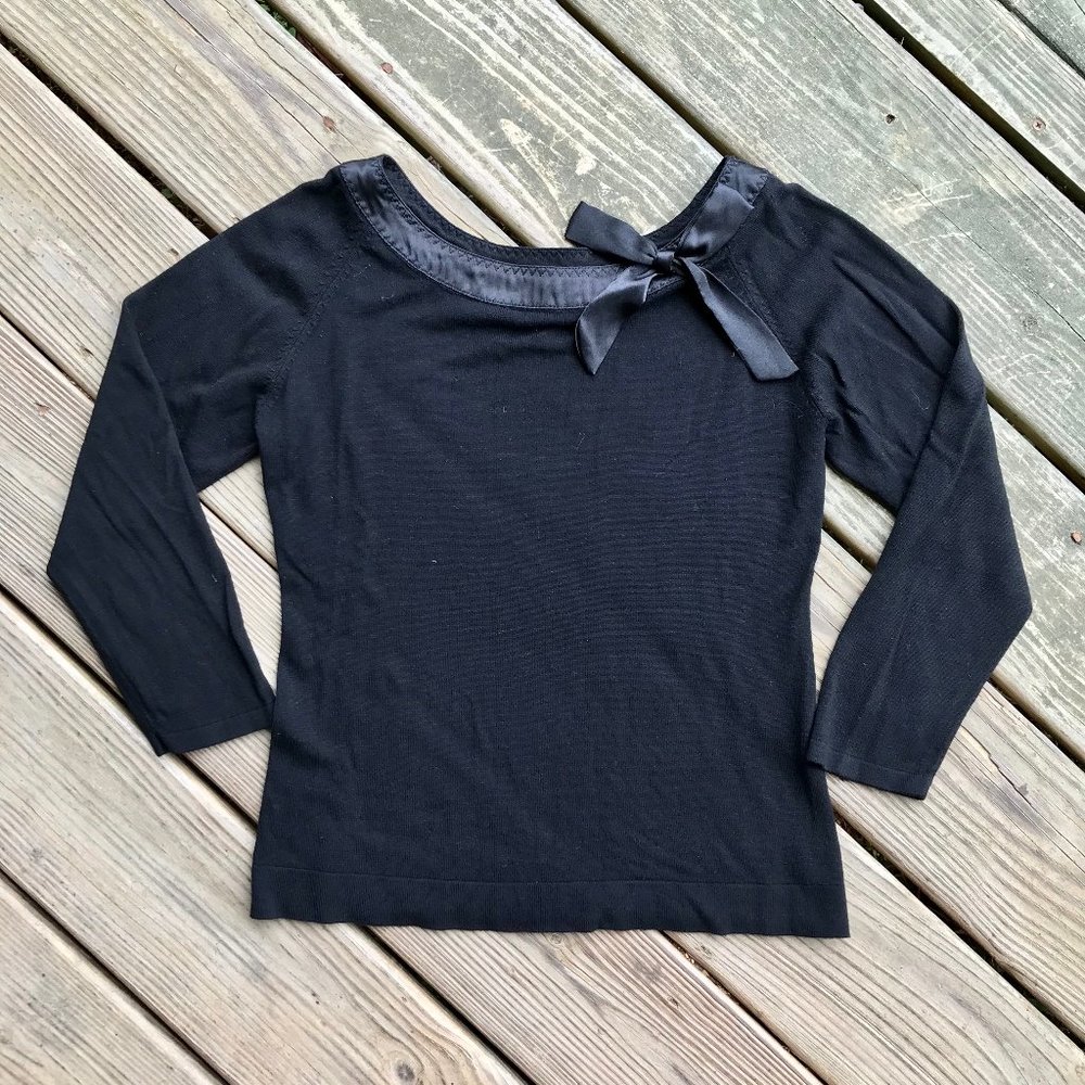 Size SMALL Black long sleeve Blouse